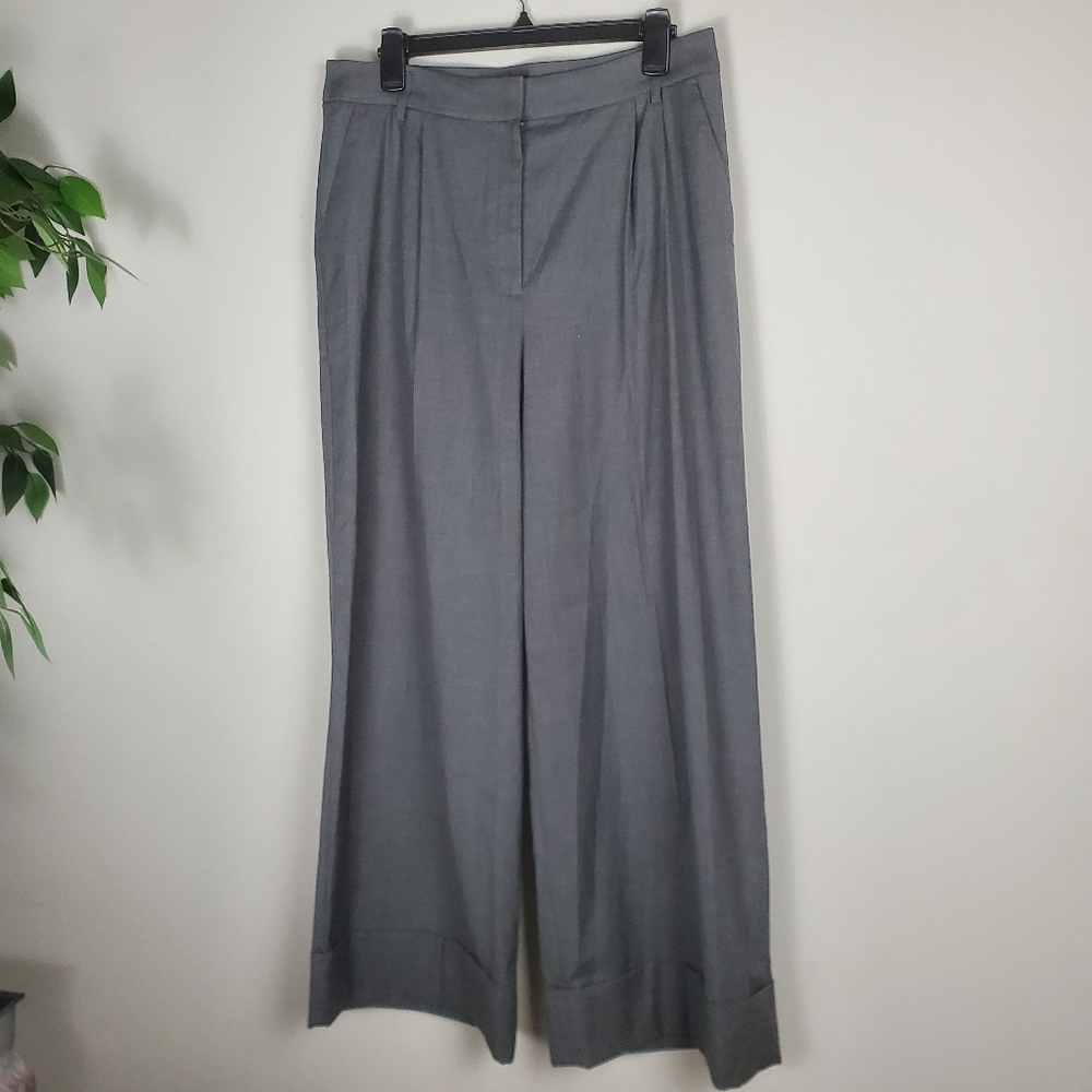 Express Gray Wide Leg Trouser Work Pant Slacks Women's Size 10 - Picture 2 of 12